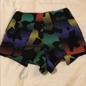 High waisted fun print shorts
